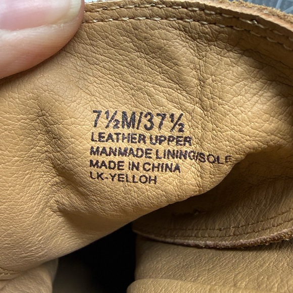 Lucky Brand Brown Lace Up Wedge Boots sz 7.5 (SHVOWK) - Picture 9 of 9